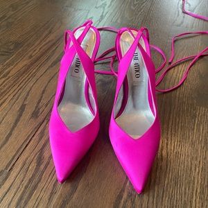 The Attico satin Venus Pumps